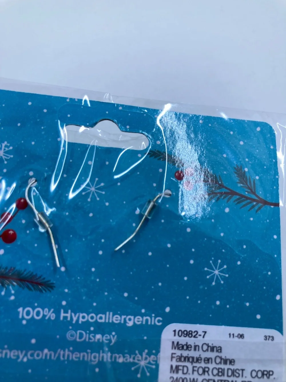 Santa Jack Skellington Star Earrings NIP Claire’s Disney Nightmare Before Xmas